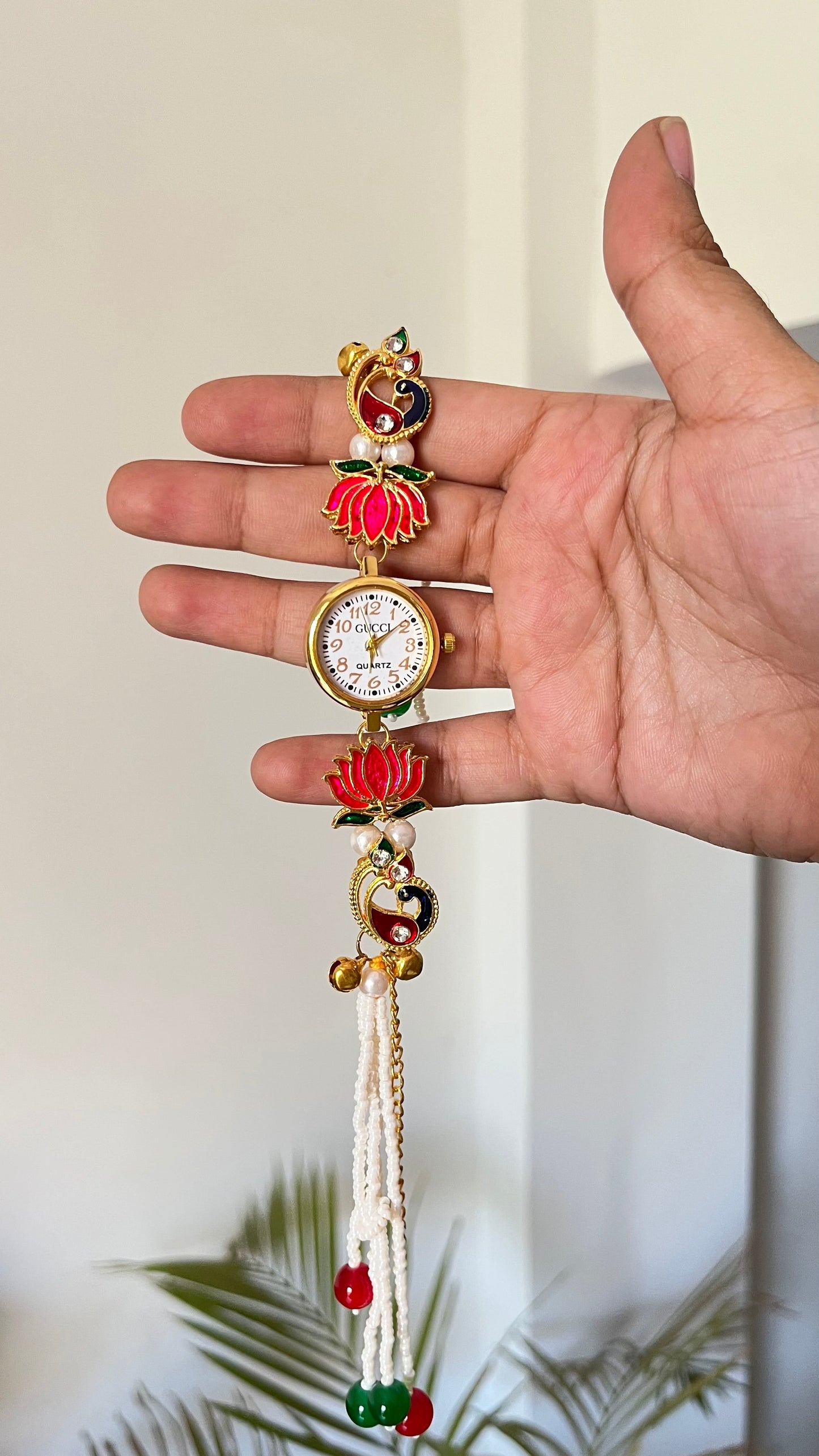Kashmiri watch lotus