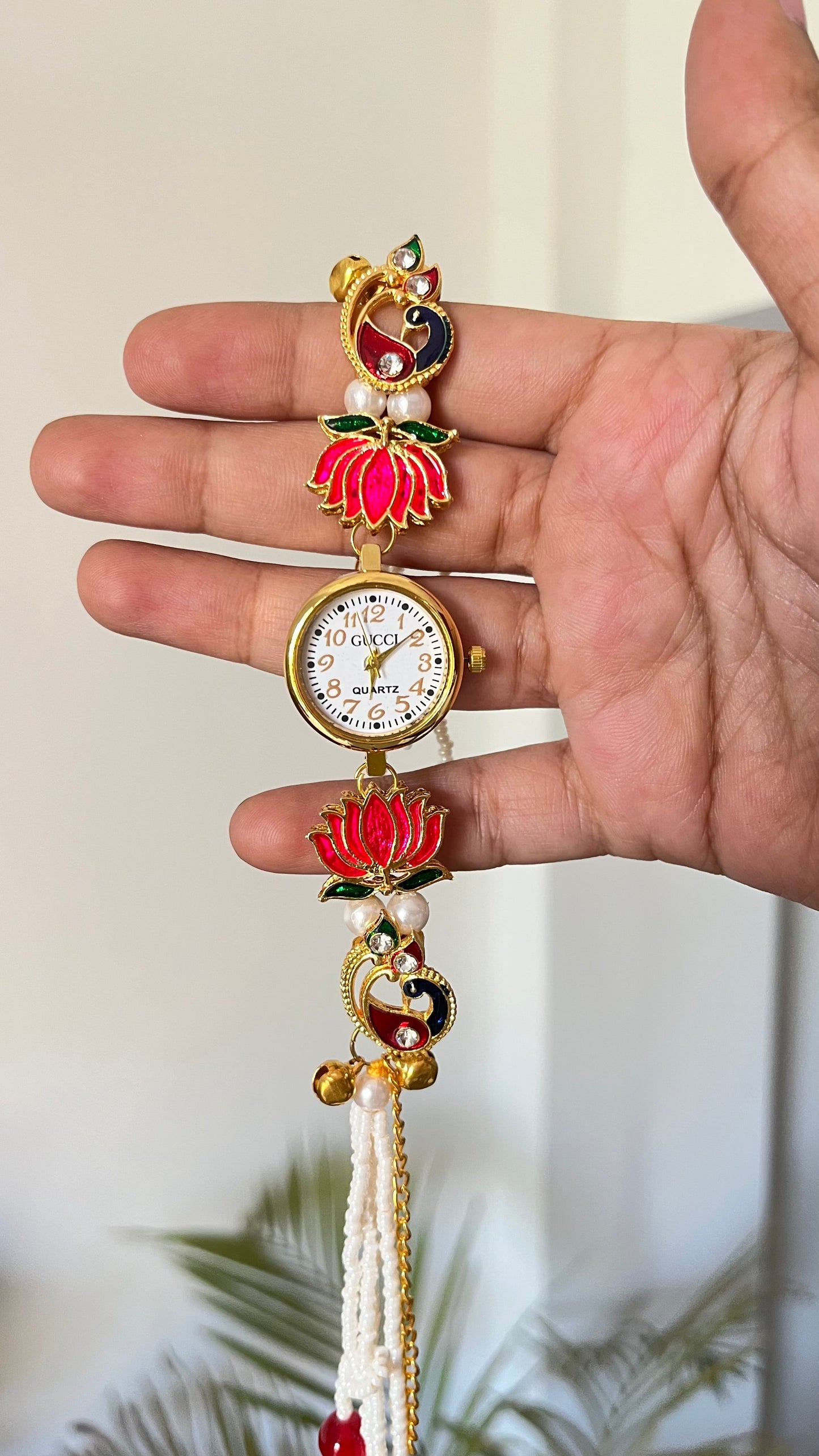 Kashmiri watch lotus