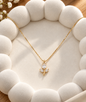 Tulip necklace white