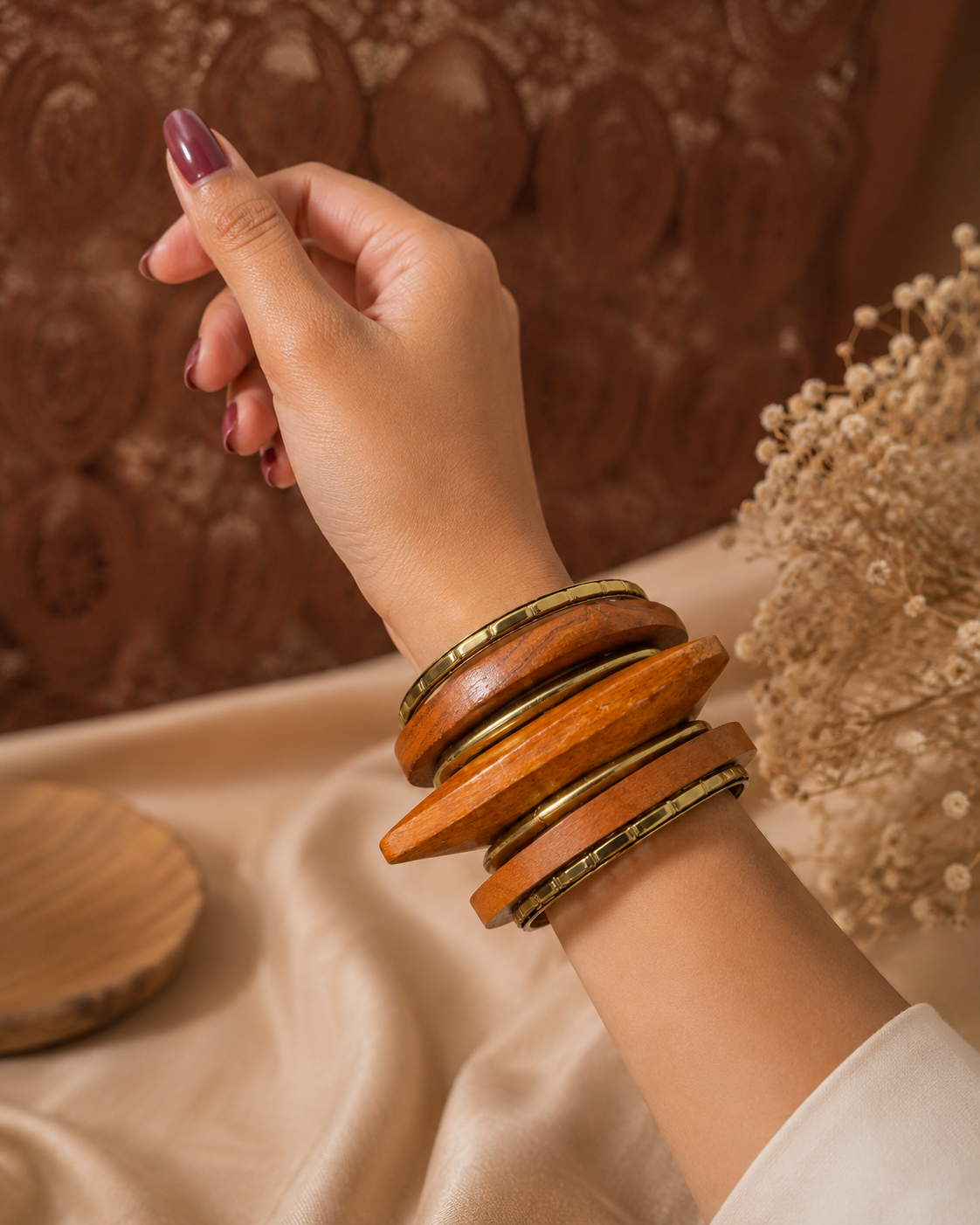 Square Wooden bangles