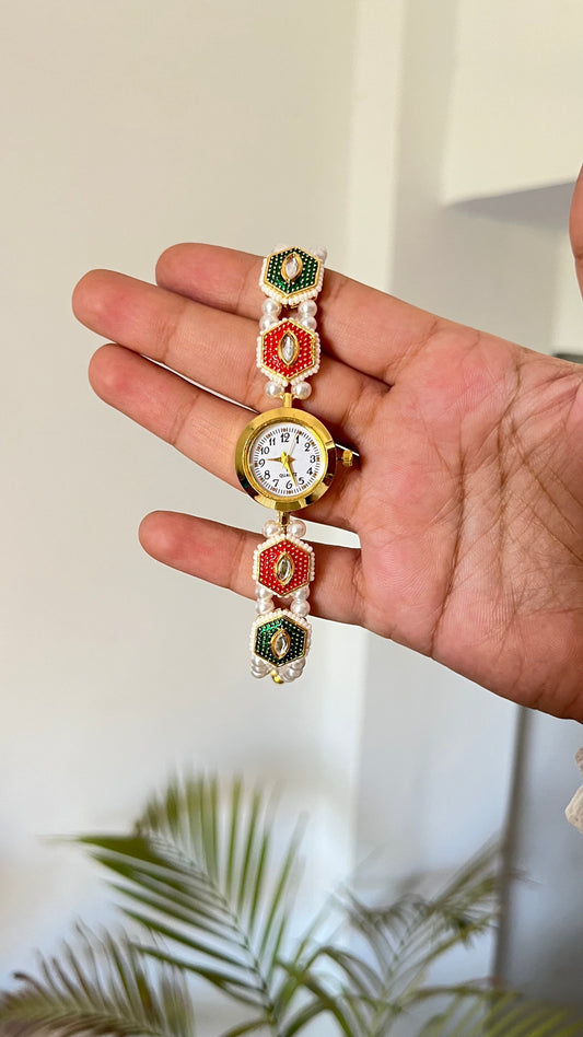 Kashmiri watch pearl